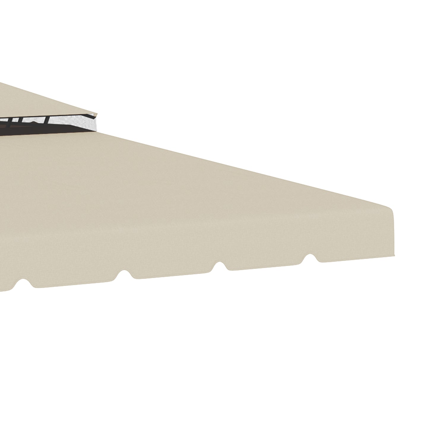 Outsunny Techo De Repuesto Para Cenador 4x3 M Con Doble Techo Beige_4