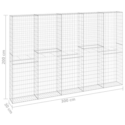 Muro De Gaviones Con Cubiertas Acero Galvanizado 300x30x200 Cm / Vetonek_1