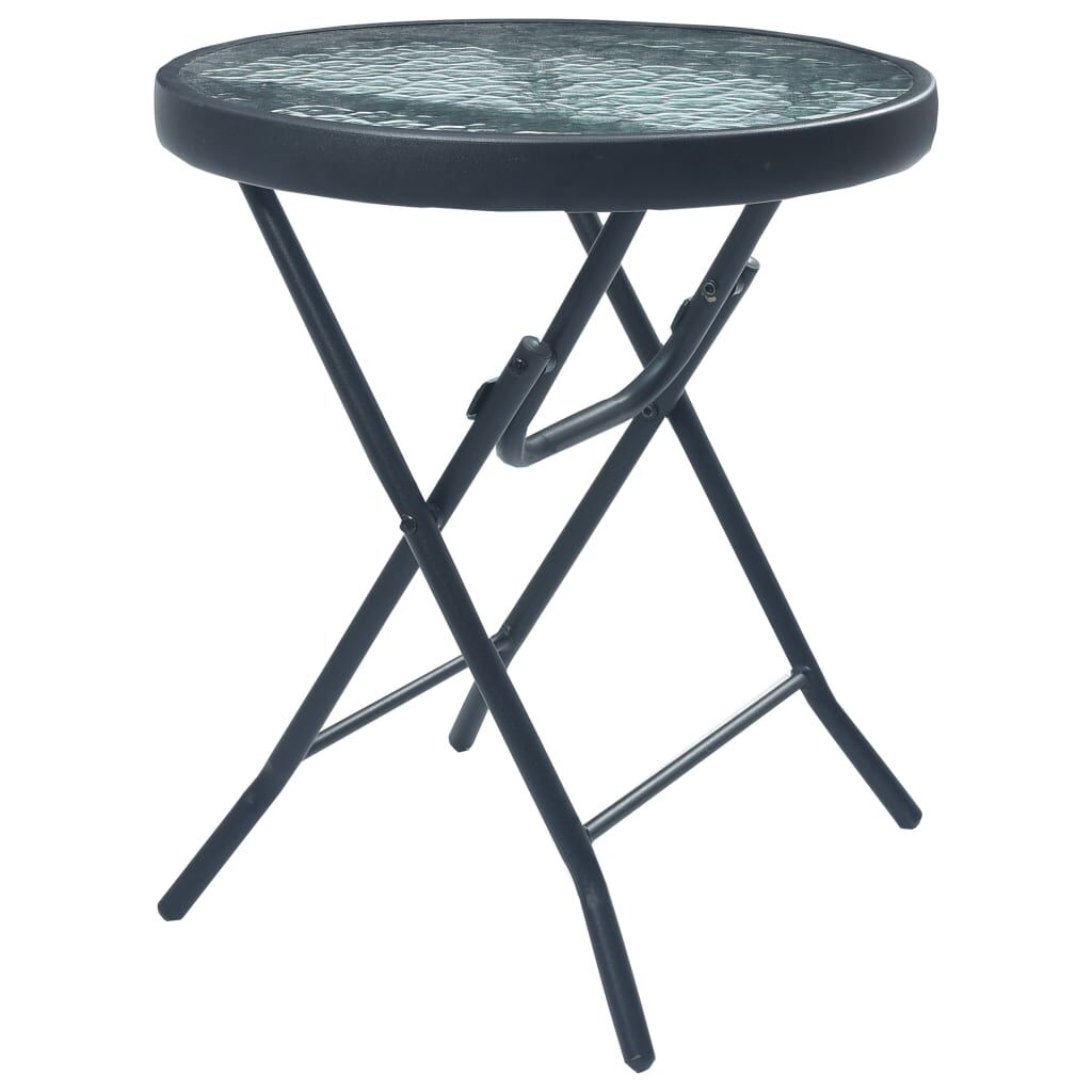 Vidaxl Mesa Y Sillas De Bistró 3 Piezas Acero Gris Taupe_3
