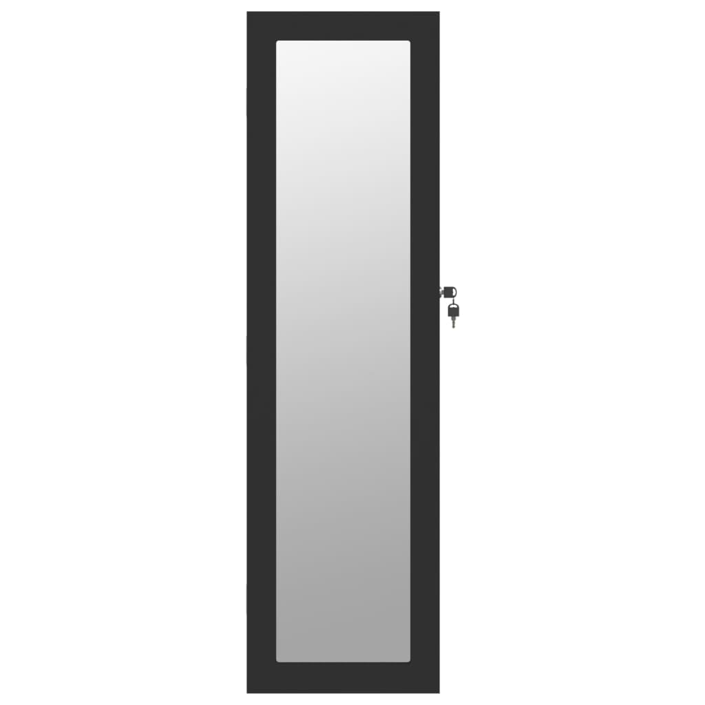Vidaxl Espejo Con Joyero De Pared Negro 30x8,5x106 Cm_3