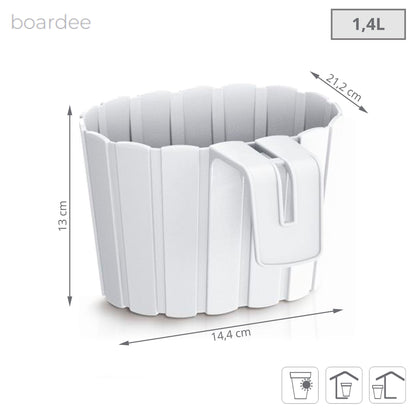 Maceta Boardee Hook 1,4l., Dimensiones (mm) 144x212x130, Color Blanco_2