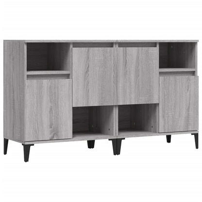 Aparadores 2 Uds Madera Contrachapada Gris Sonoma 60x35x70 Cm_1