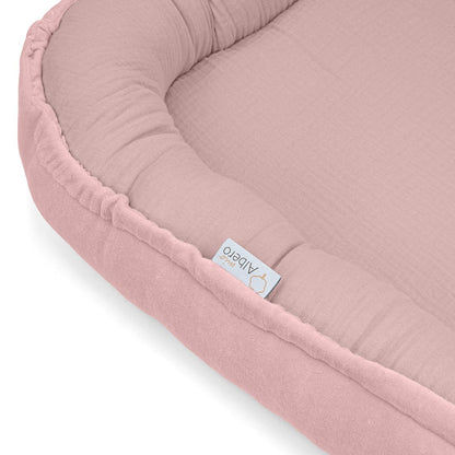 Cuna Nido Colecho Bebe Muselina Rosa Empolvado_2