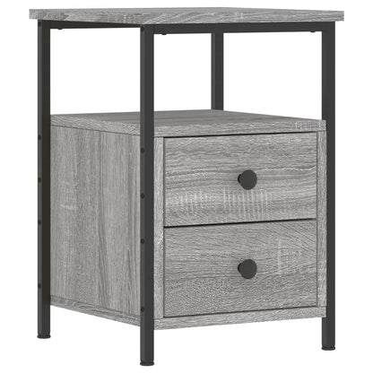 Mesita De Noche Madera De Ingeniería Gris Sonoma 34x35,5x50 Cm_0