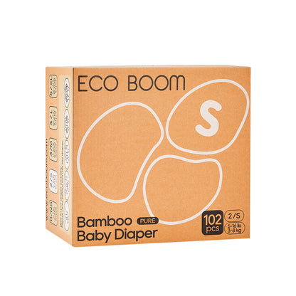 Pañales de Bambú Pure Premium T2 ( de 3 a 8 Kg) Ecoboom 102 uds
