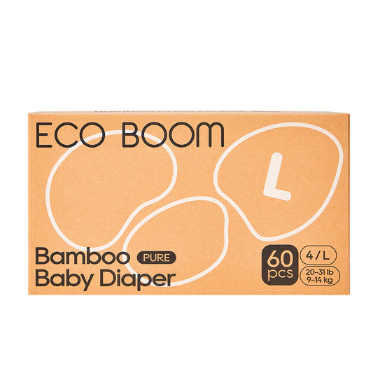Pañales de Bambú Pure Premium T4 (de 9 a 14 Kg) Ecoboom 60 uds