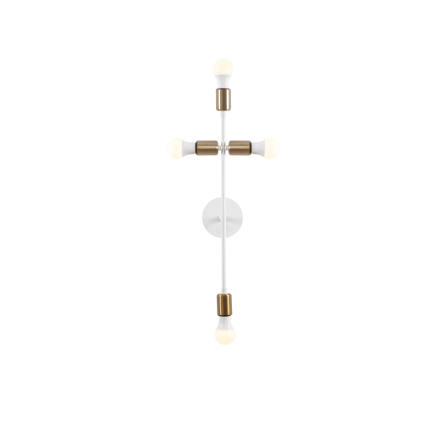 Aplique De Pared, Metal , Blanco, 20x15x62, Casquillo 4 X E 27 Max 40 W_0