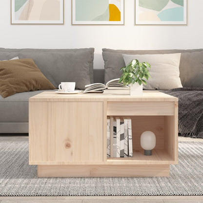 Mesa De Centro Madera Maciza De Pino 60x61x32,5 Cm_1