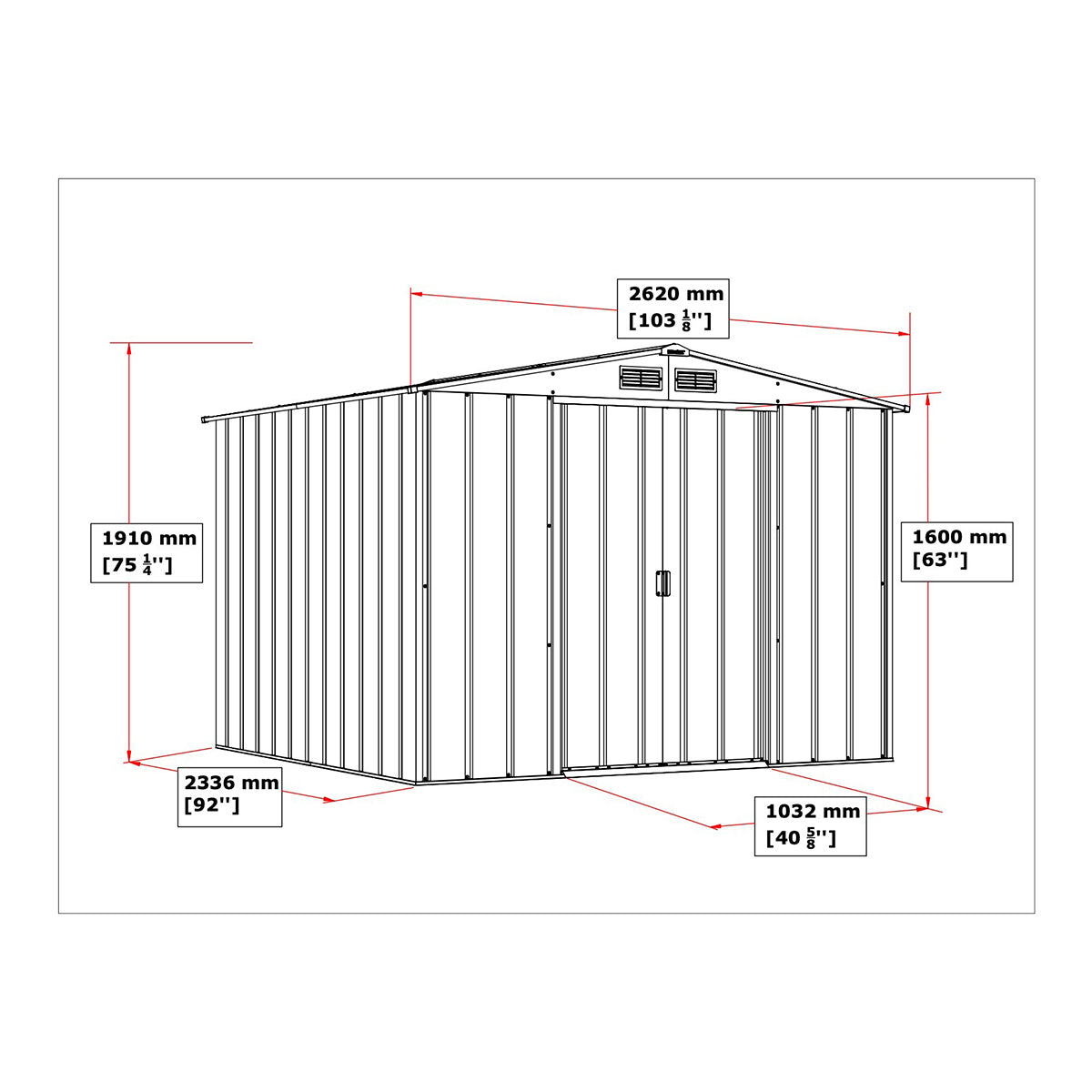 Caseta Jardín Top Venus 6×4 Metal Imitación Madera_3