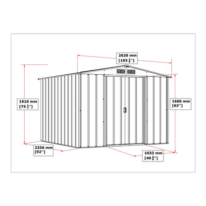 Caseta Jardín Top Venus 6×4 Metal Imitación Madera_3