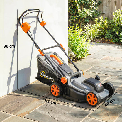 Outsunny Cortacésped A Batería Inalámbrico 18v Con 2 Baterías De 4ah Y Cargador_2