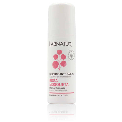 Desodorante Roll-On de Rosa Mosqueta Labnatur 75 ml | Hidrata y Regenera | Control del Mal Olor | Piel Sensible | Vegano_0