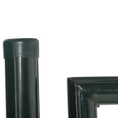 Homcom Puerta Verja De Jardín De Acero Con Cerradura Manija Y 3 Llaves 97x150 Cm_3