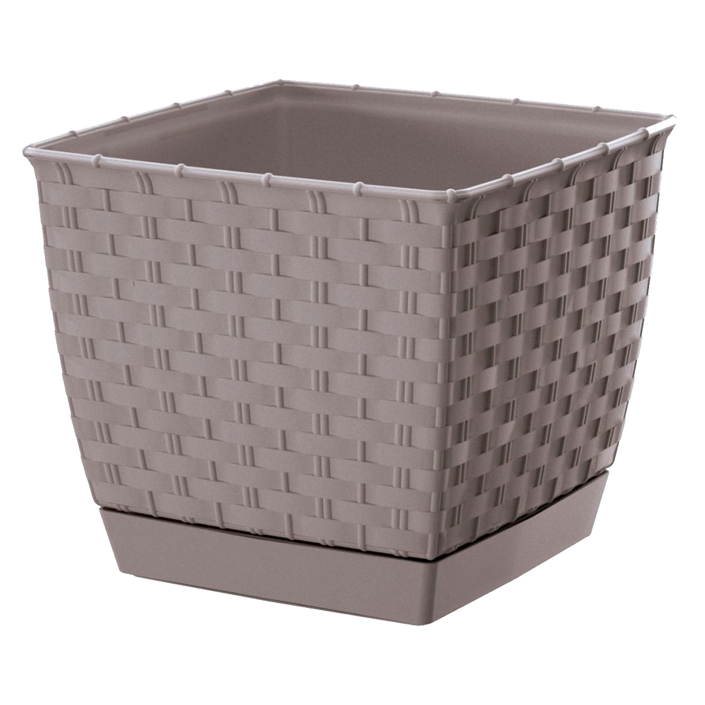 Maceta Ratolla Square 6l., Dimensiones (mm) 220x220x189, Color Mocca_0