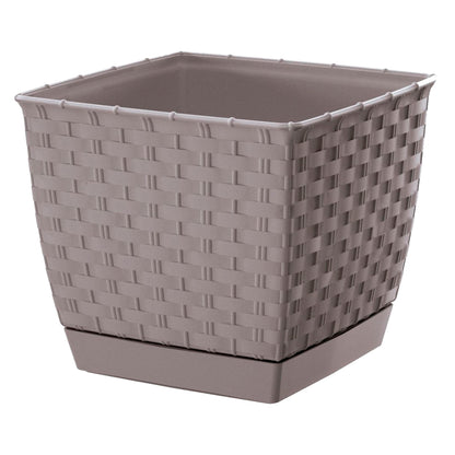 Maceta Ratolla Square 6l., Dimensiones (mm) 220x220x189, Color Mocca_0