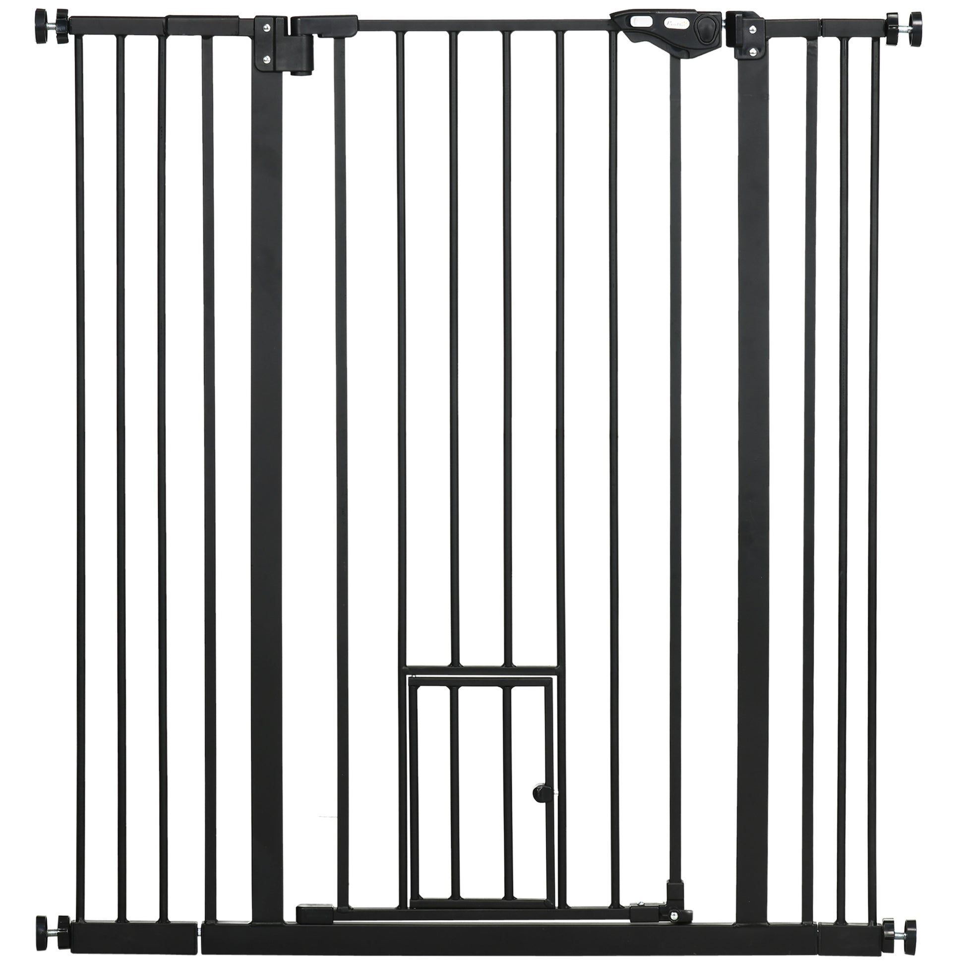 Pawhut Barrera De Seguridad Para Perros Con 1 Puerta 74-101x104,1 Cm Negro_0