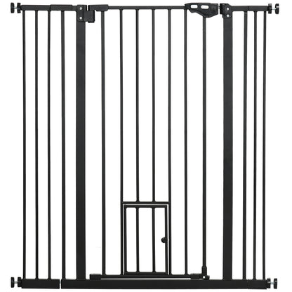 Pawhut Barrera De Seguridad Para Perros Con 1 Puerta 74-101x104,1 Cm Negro_0