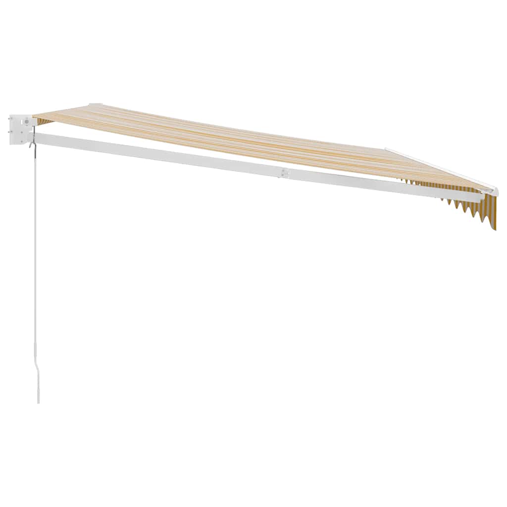 Toldo Retráctil Aluminio Y Tela Amarillo Y Blanco 4x3 M_3