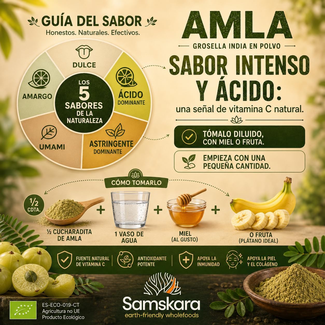 Amla en Polvo BIO | Samskara | para Cabello y Piel | Fuente Natural de Vitamina C, Colágeno y Calcio - 250 gr_5