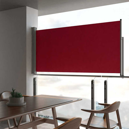 Vidaxl Toldo Lateral Retráctil De Jardín Rojo 120x300 Cm_1