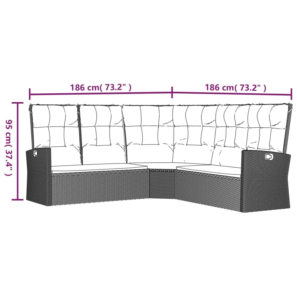Vidaxl Set De Muebles De Jardín 2 Pzas Cojines Ratán Sintético Gris_2
