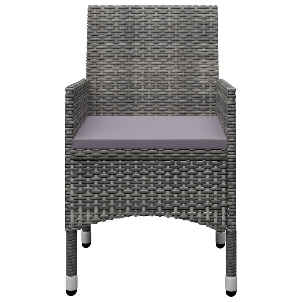 Juego De Comedor De Jardín De 5 Piezas Gris / Vetonek_2