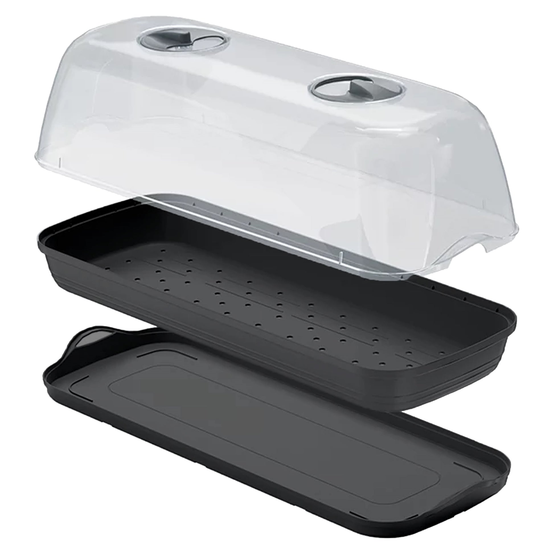 Semillero/bandeja Multiusos Con Tapa De Policarbonato Respana Table Greenhouse, Dimensiones (mm) 515x196x185, Color Antracita_4