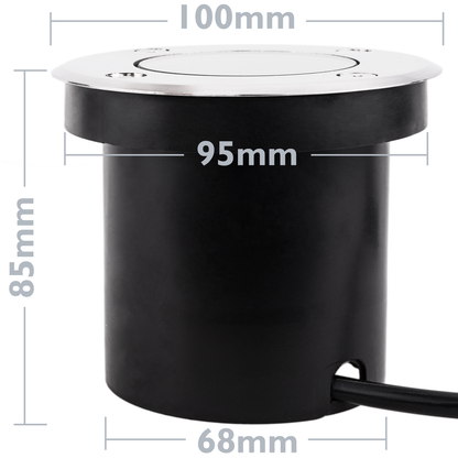 Foco Led De Suelo De 6w 120mm Con Luz De Color Azul_1