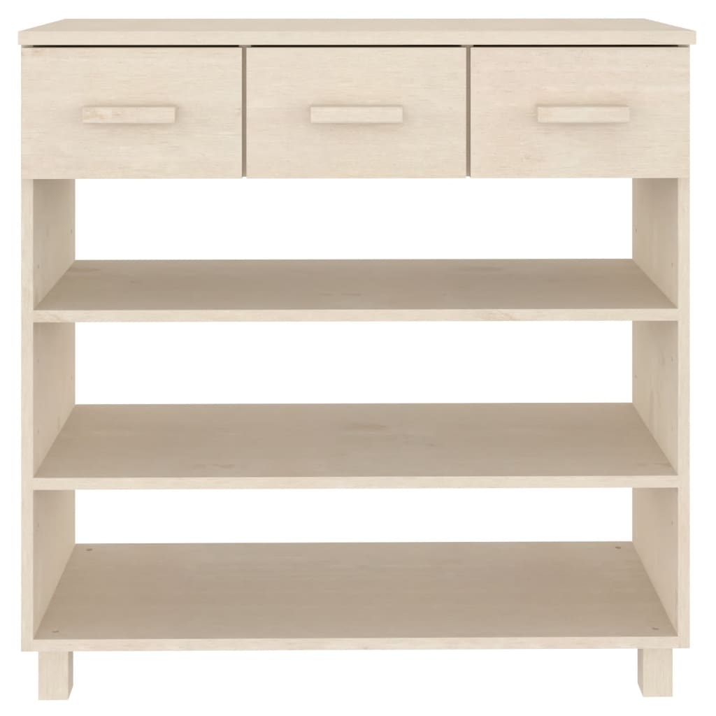 Mesa Consola Hamar Madera Maciza Pino Marrón Miel 90x35x90 Cm_3