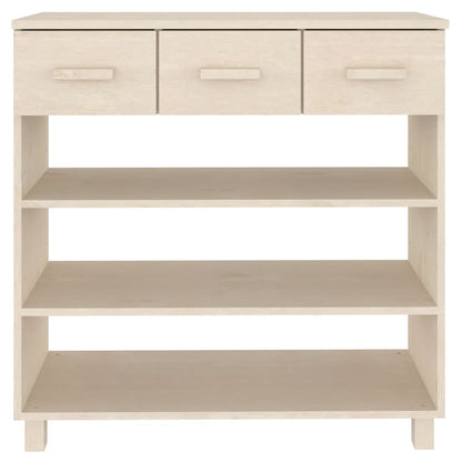 Mesa Consola Hamar Madera Maciza Pino Marrón Miel 90x35x90 Cm_3