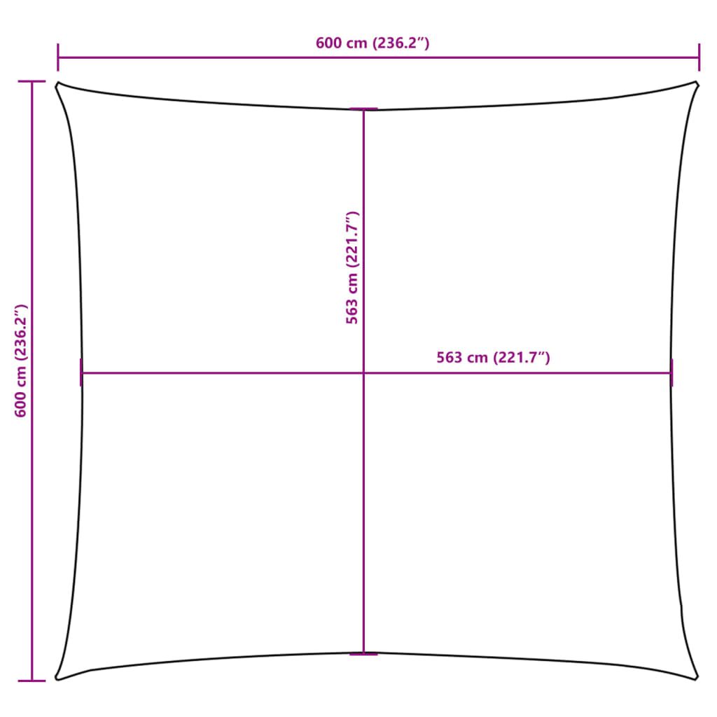 Vidaxl Toldo De Vela Cuadrado Tela Oxford Verde Oscuro 6x6 M_2