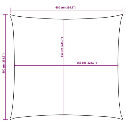 Vidaxl Toldo De Vela Cuadrado Tela Oxford Verde Oscuro 6x6 M_2
