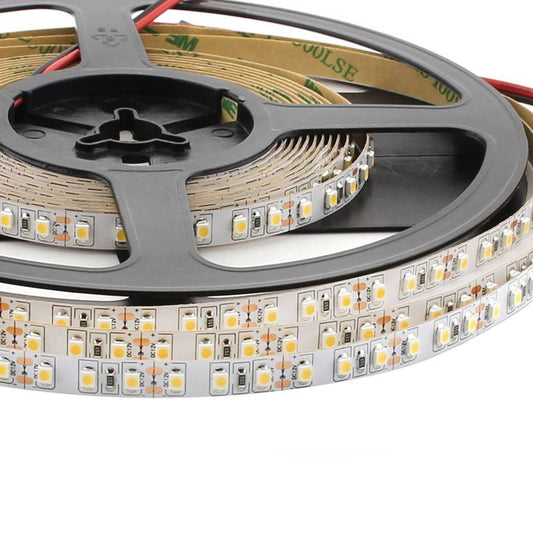 Tira Led Monocolor Hq Smd3528, Dc12v, 5m (120 Led/m), 48w, Ip20, Blanco Cálido_0