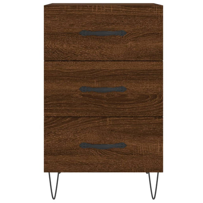 Mesita De Noche Madera De Ingeniería Marrón Roble 40x40x66 Cm_3