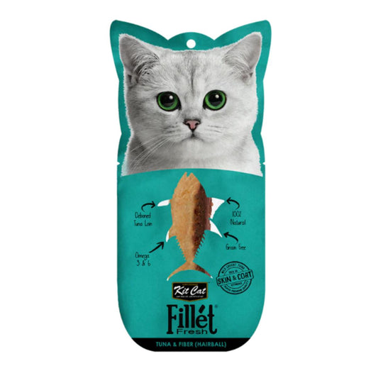 Kit Cat FilletFresh - Atún y Fibra 30 g Snack natural para gatos