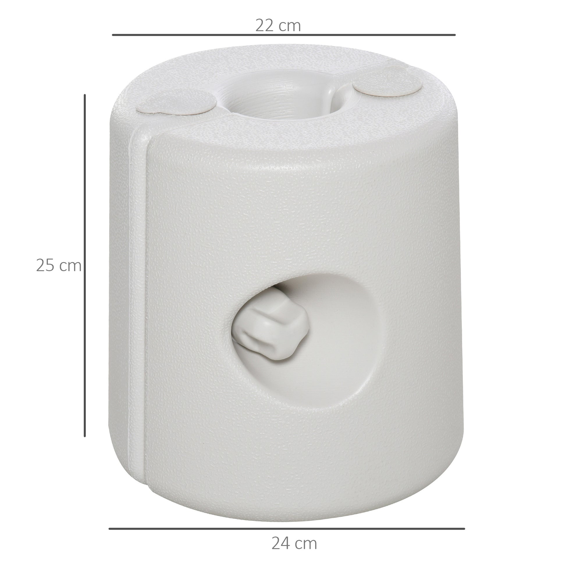 Outsunny Juego De 4 Pesos Para Carpas Rellenables De Agua Ø22/24x25 Cm Blanco_2