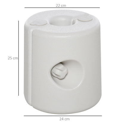 Outsunny Juego De 4 Pesos Para Carpas Rellenables De Agua Ø22/24x25 Cm Blanco_2