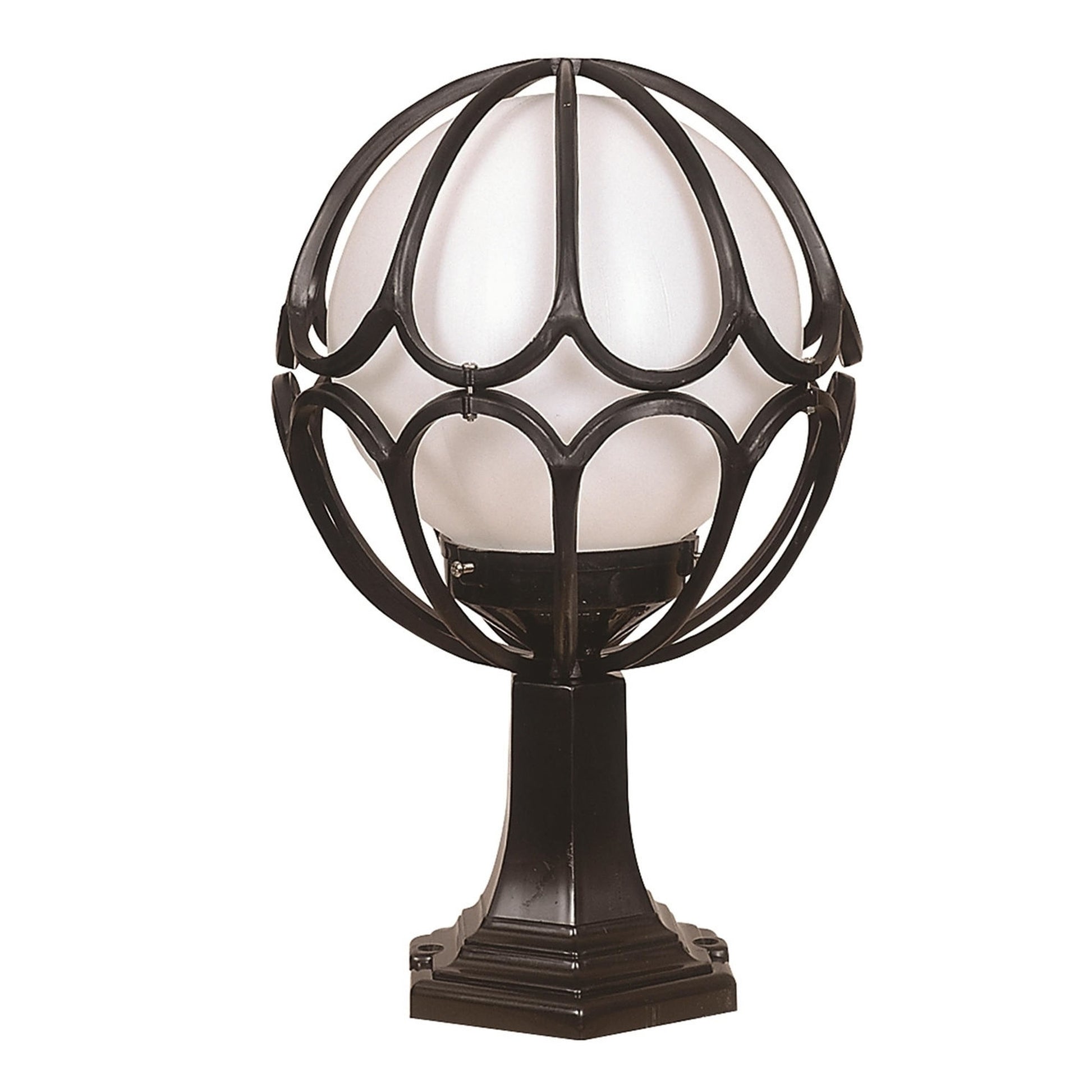 Aplique De Pared Para Exterior, Abs , Negro, 30x30x50, Casquillo E 27 Max 60 W_0