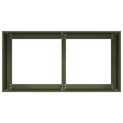 Jardinera De Acero Laminado En Frío Verde Oliva 80x40x40 Cm_4