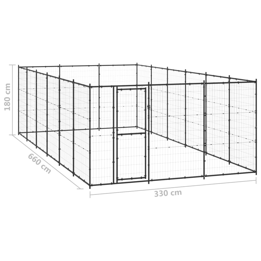 Vidaxl Perrera De Exterior De Acero 21,78 M²_2