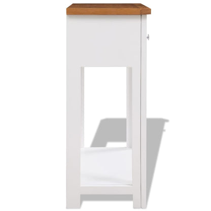 Mesa Consola De Madera De Roble 83x30x73 Cm_1