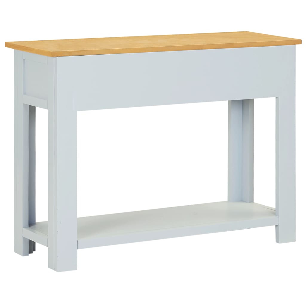 Mesa Consola De Madera Maciza De Roble 83x30x73 Cm_2