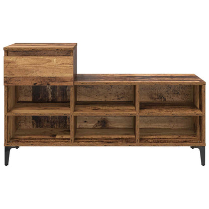 Armario Para Zapatos Con Cajón Madera Vieja 102 X 36 X 60 Cm_5