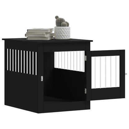 Vidaxl Jaula Para Perros Madera De Ingeniería Negro 64,5x80x71 Cm_4