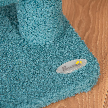 Pawhut Rascador Para Gatos Con Cama Cascabeles Poste Rascador De Sisal Juguetes_4