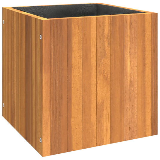 Jardinera De Madera Maciza De Acacia 35x35x35 Cm_0