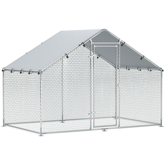 Pawhut Gallinero Para Exterior 3x1,7x1,9 M Con Cubierta Anti-uv E Impermeable_0