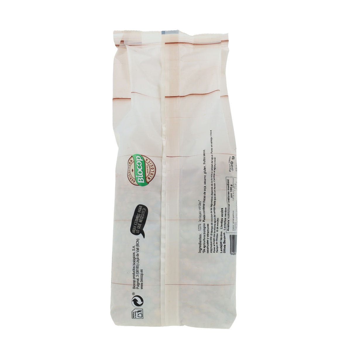 Lentejas Verdes Biocop 500 g