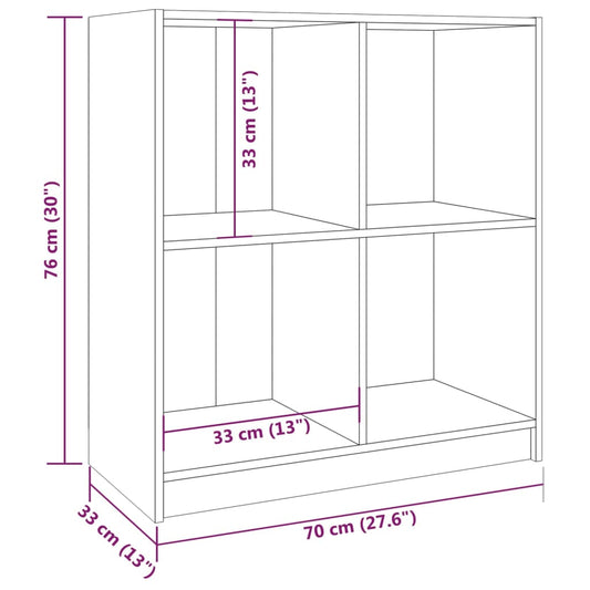 Aparador Madera Maciza De Pino 70x33x76 Cm / Vetonek_0