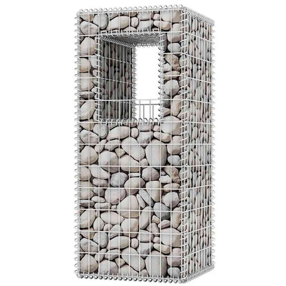 Cesta Poste/jardinera De Gaviones 2 Unidades Acero 50x50x120 Cm_3